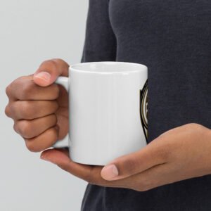 White glossy mug